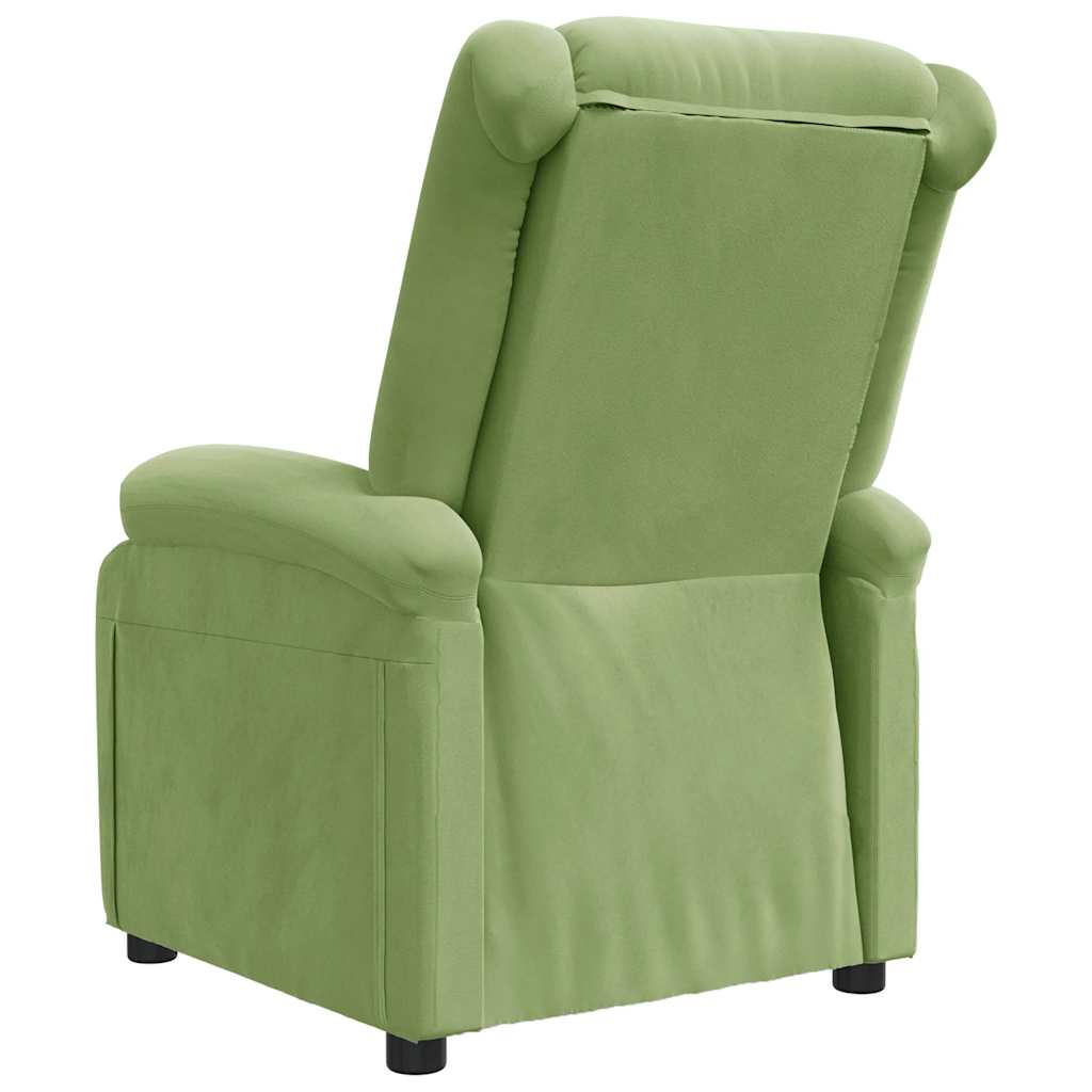Fauteuil inclinable vert clair velours - XIOS