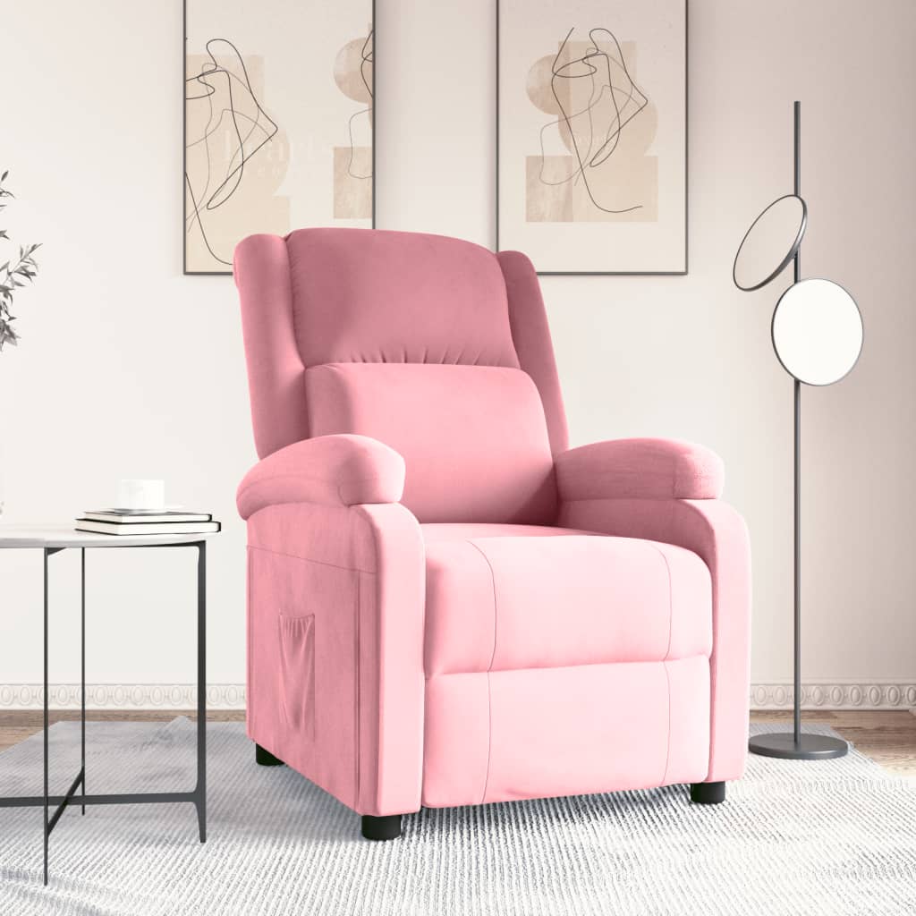 Fauteuil inclinable Rose Velours