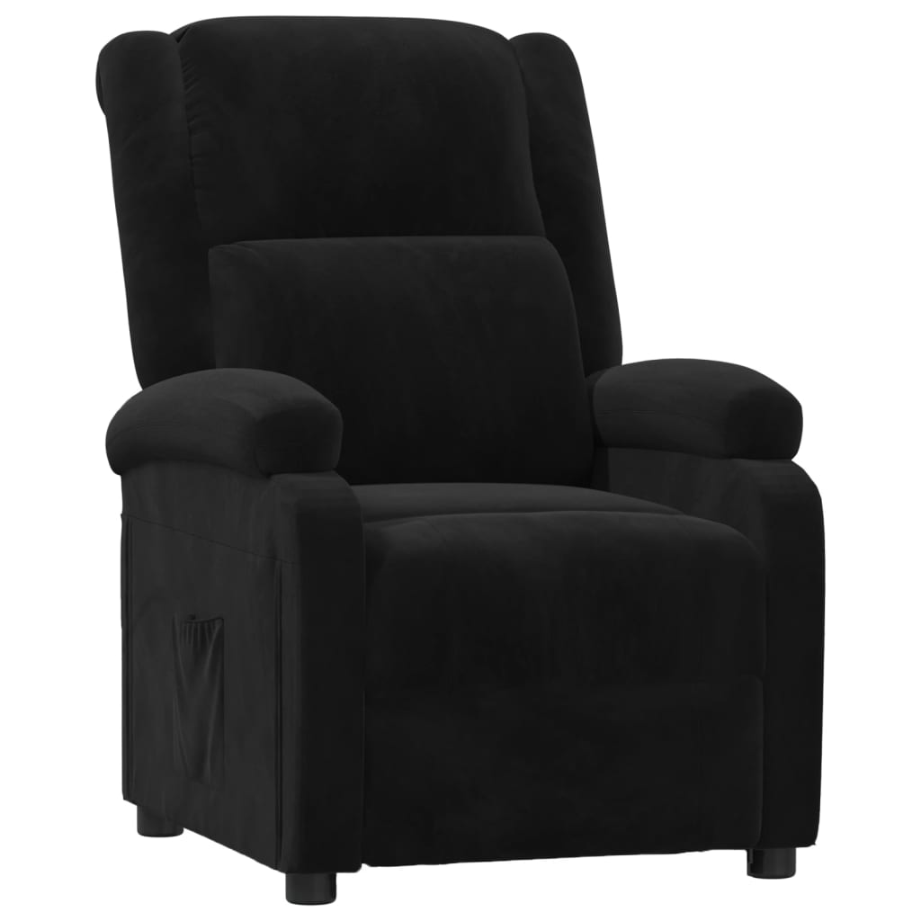 Fauteuil inclinable noir velours - XIOS