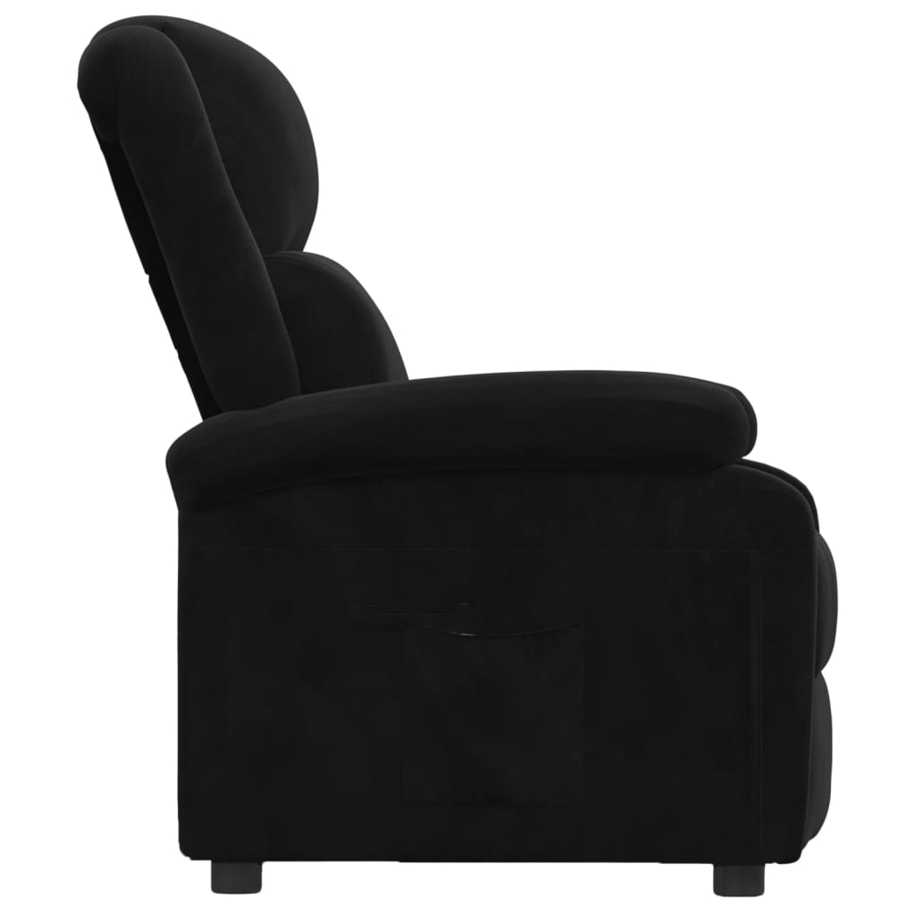 Fauteuil inclinable noir velours - XIOS