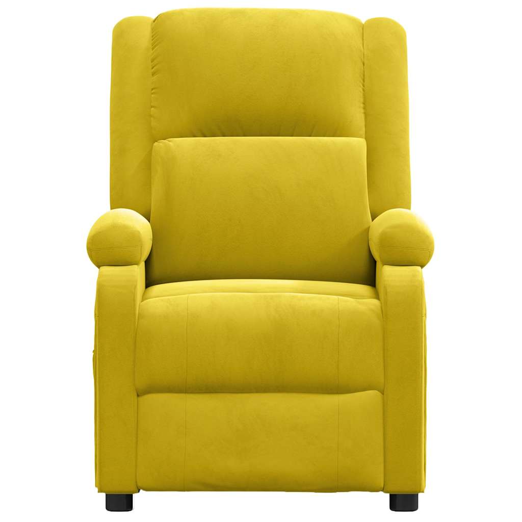 Fauteuil inclinable jaune velours - XIOS