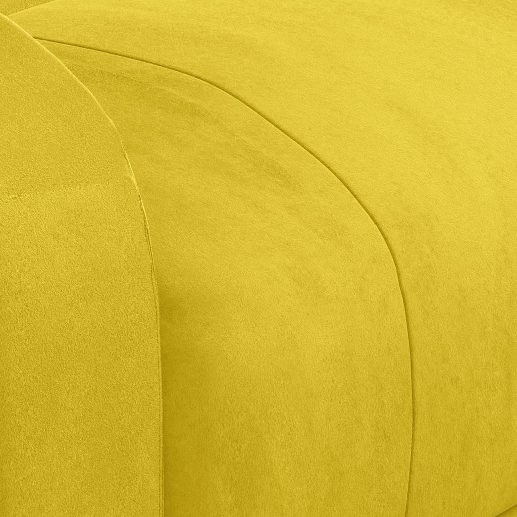 Fauteuil inclinable jaune velours - XIOS