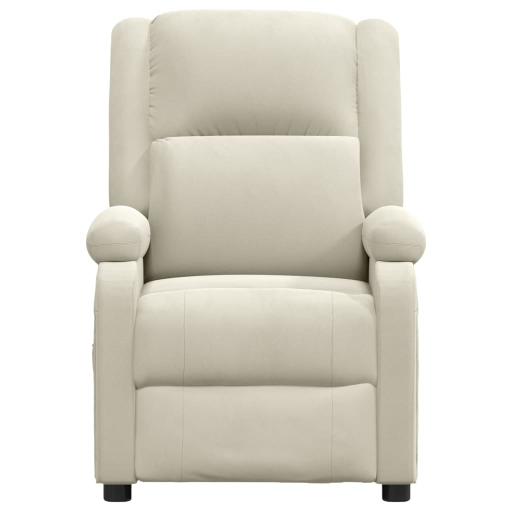 Fauteuil inclinable Crème Velours