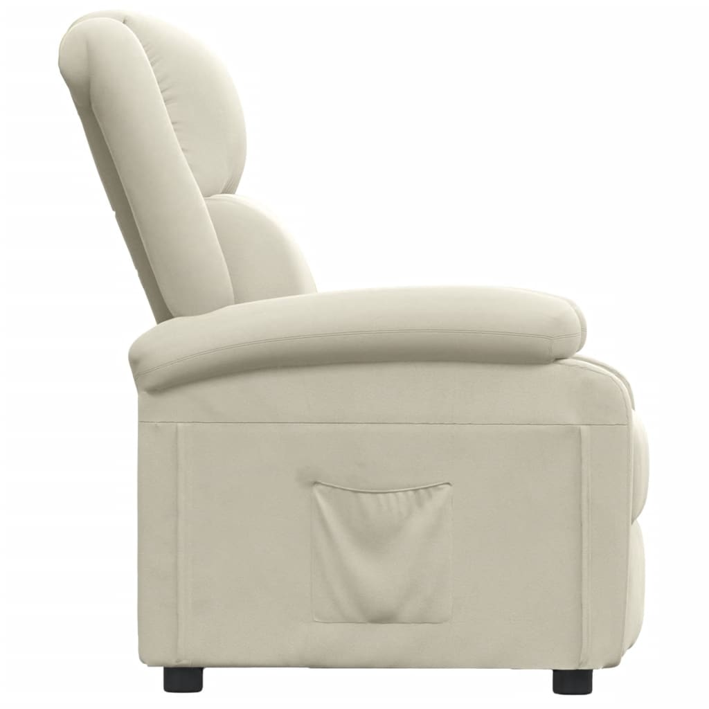 Fauteuil inclinable Crème Velours