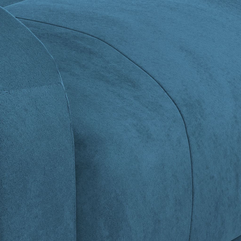 Fauteuil inclinable bleu velours - XIOS