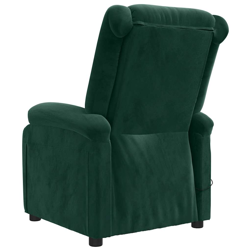 Fauteuil de massage Vert foncé velours