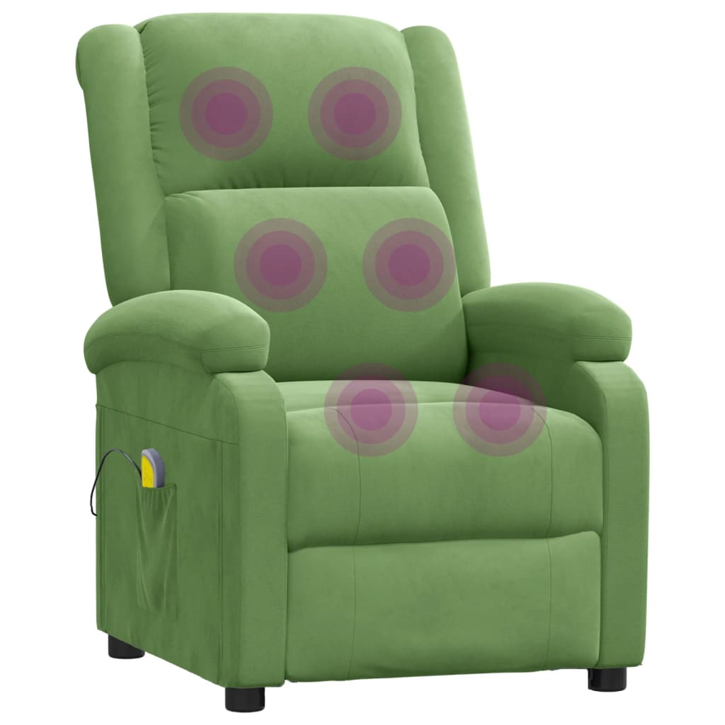 Fauteuil de massage Vert clair velours - XIOS