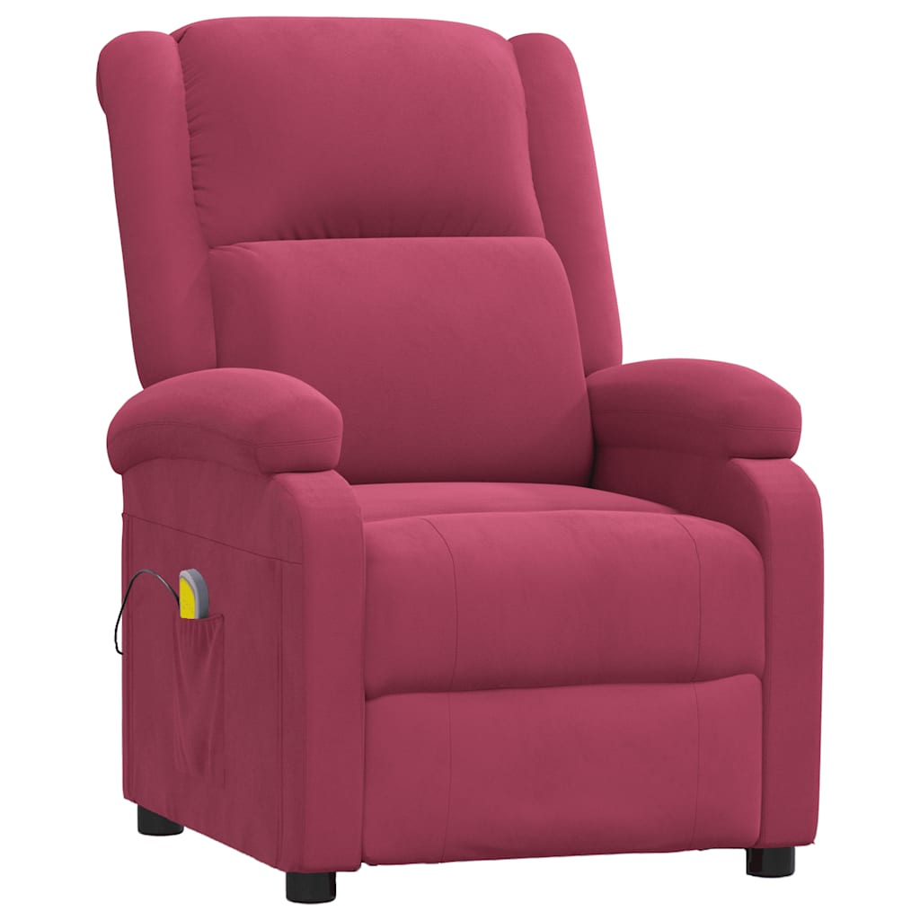 Fauteuil de massage Rouge bordeaux Velours - XIOS