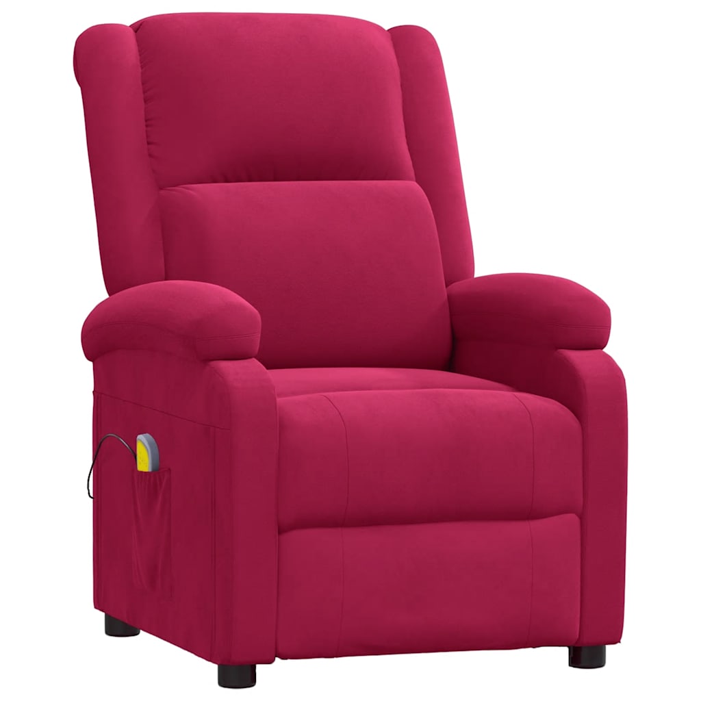 Fauteuil de massage Rouge bordeaux Velours - XIOS