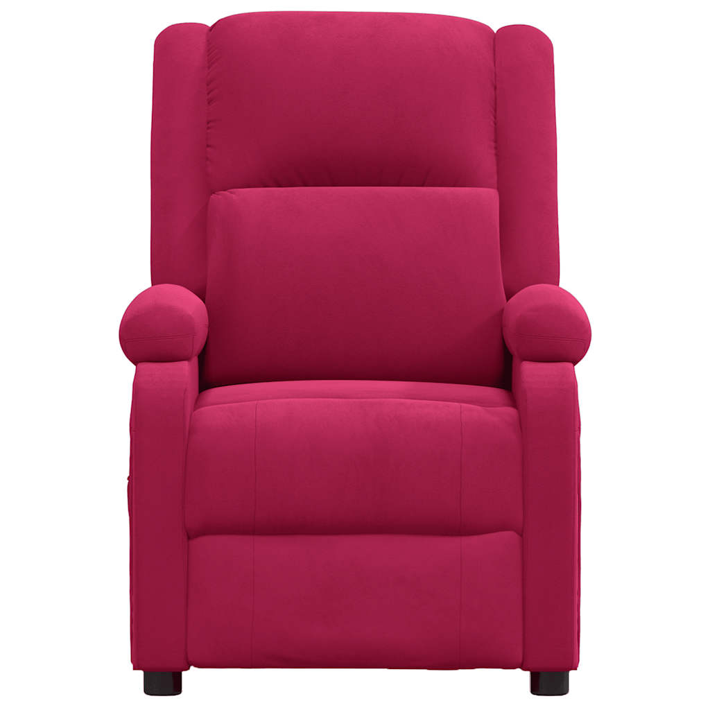 Fauteuil de massage Rouge bordeaux Velours - XIOS