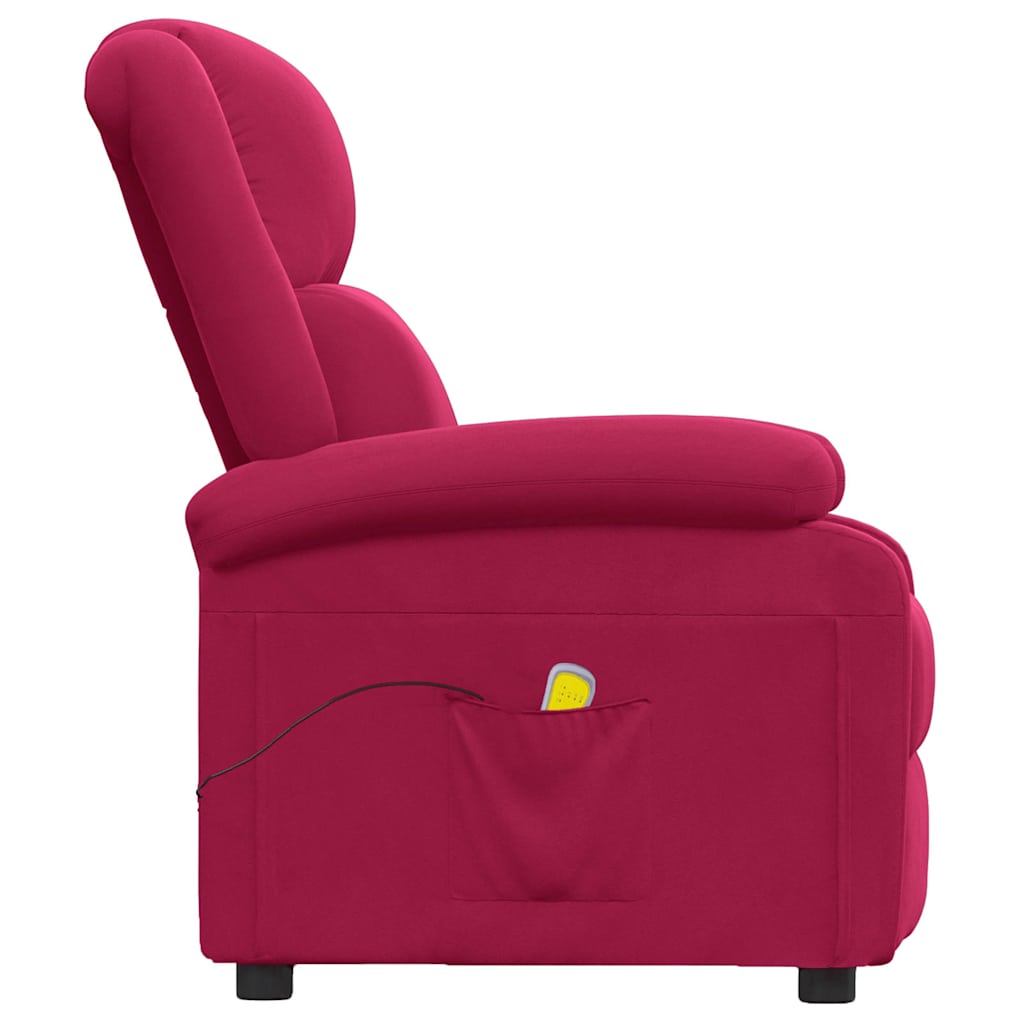 Fauteuil de massage Rouge bordeaux Velours - XIOS