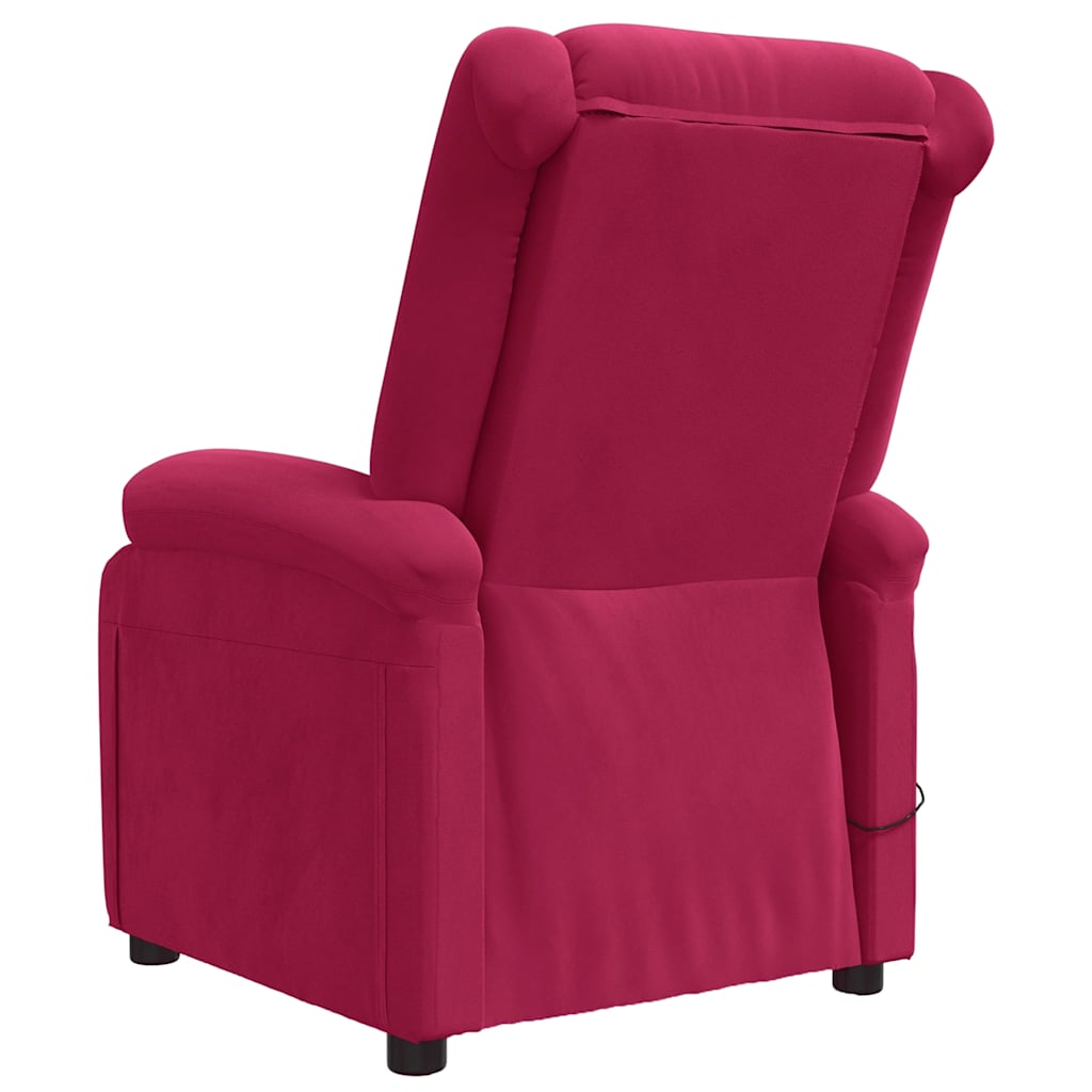 Fauteuil de massage Rouge bordeaux Velours - XIOS