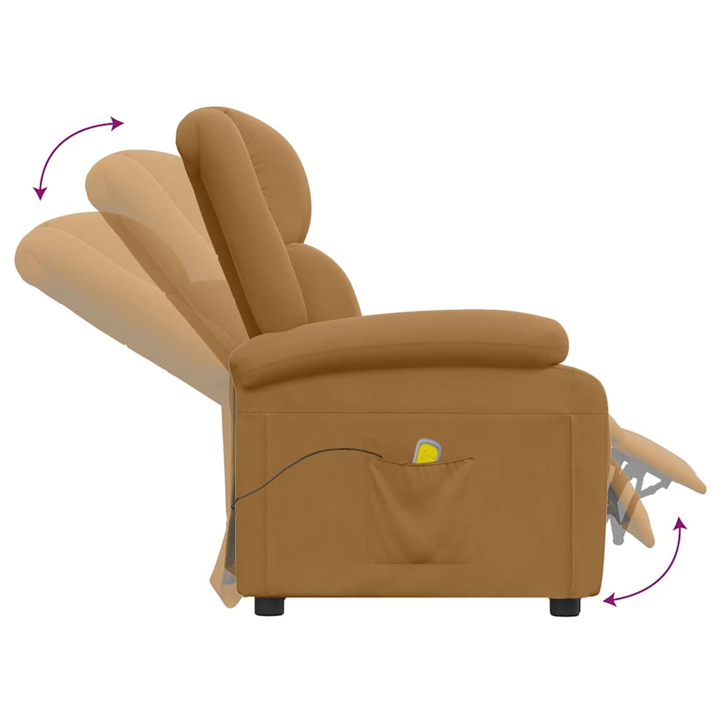 Fauteuil de massage Marron Velours - XIOS