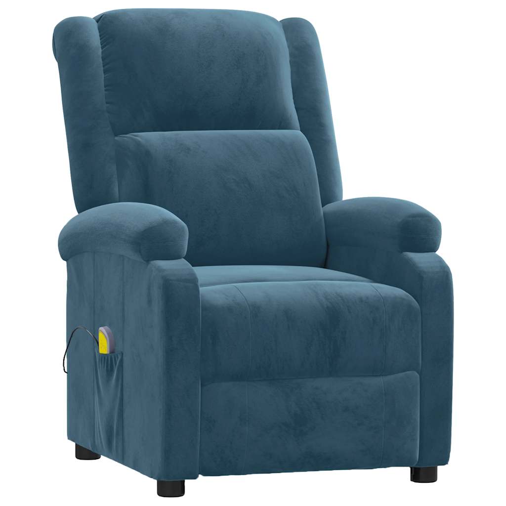 Fauteuil de massage Bleu Velours