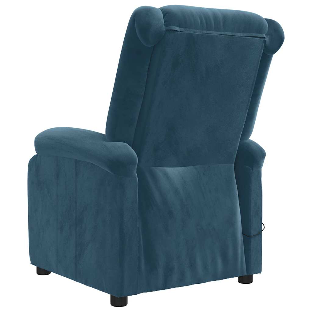 Fauteuil de massage Bleu Velours