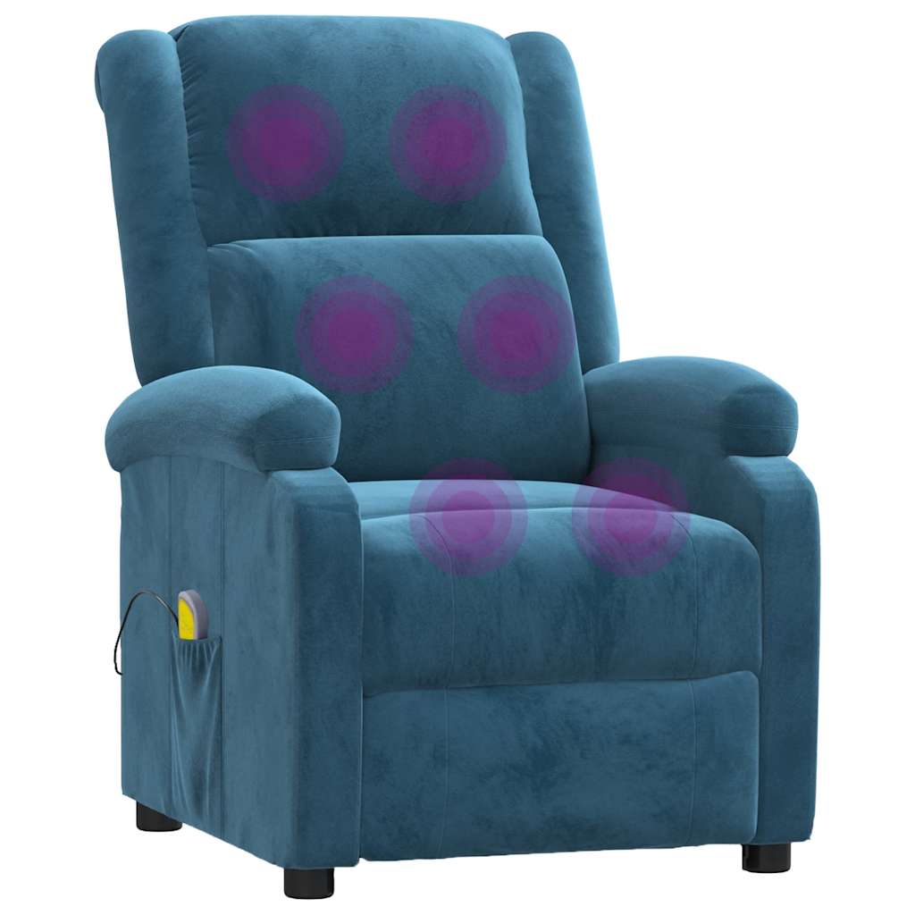Fauteuil de massage Bleu Velours - XIOS