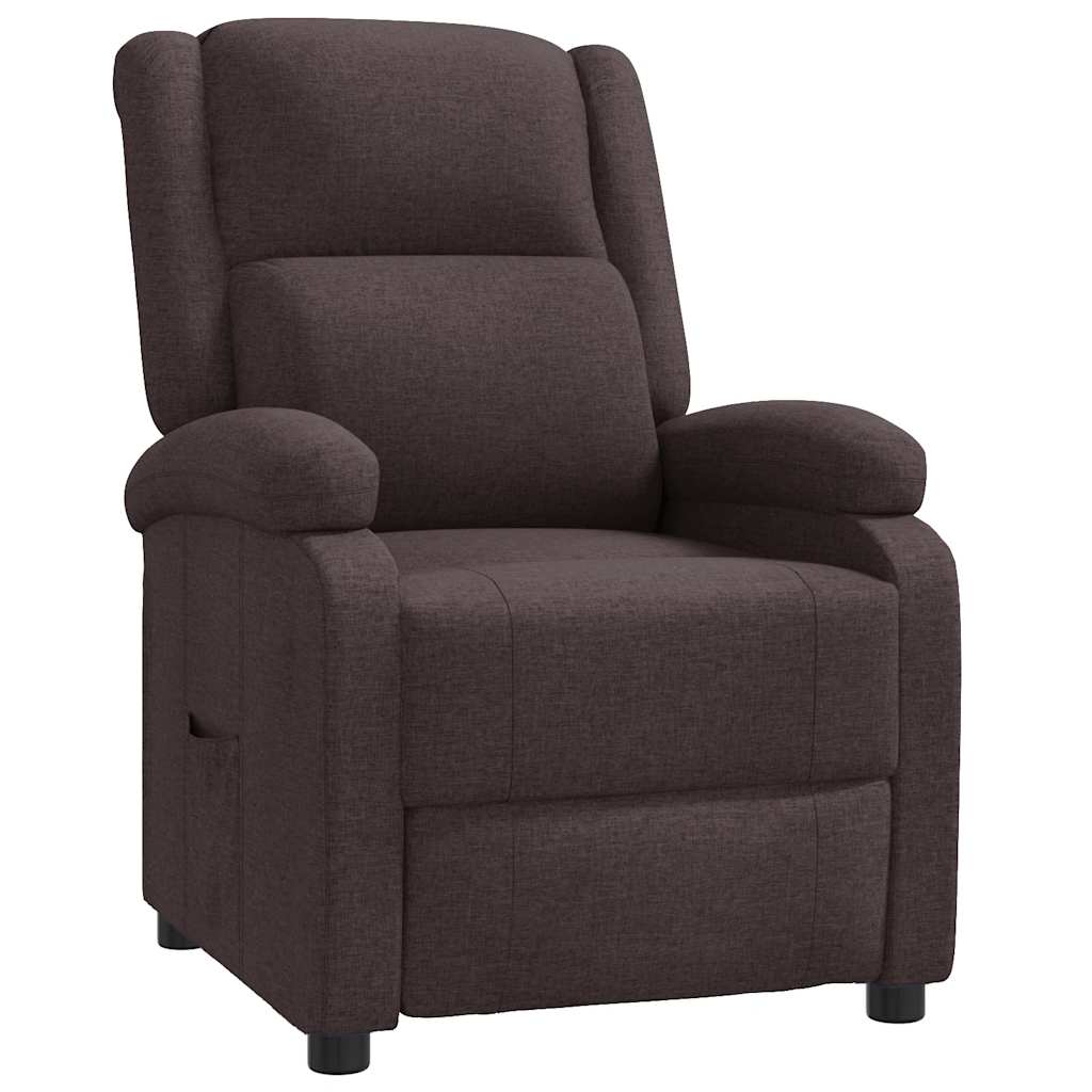 Fauteuil inclinable Marron foncé Tissu - XIOS
