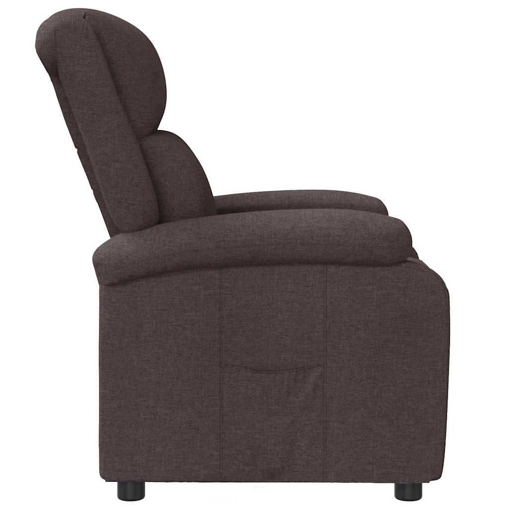 Fauteuil inclinable Marron foncé Tissu - XIOS