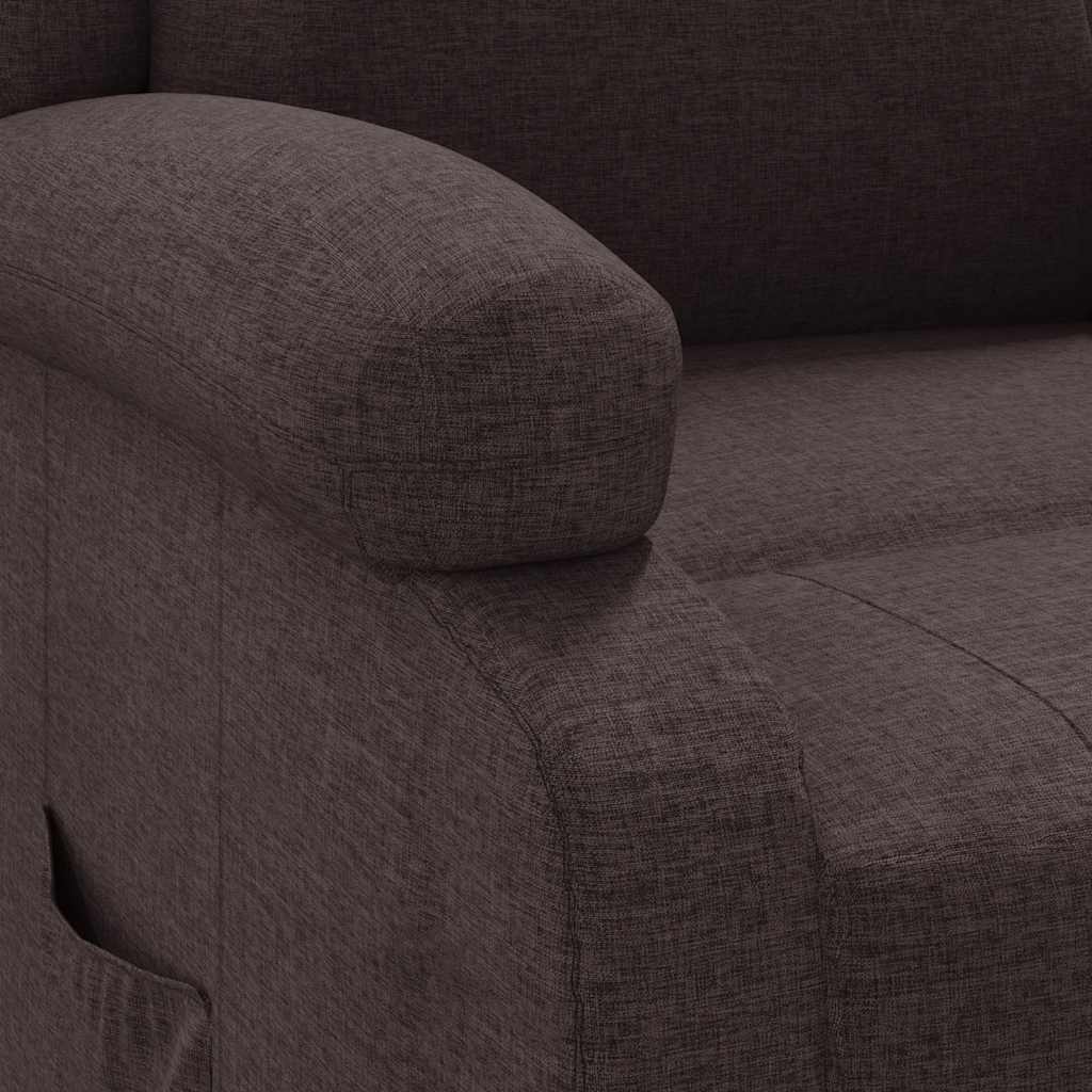 Fauteuil inclinable Marron foncé Tissu - XIOS