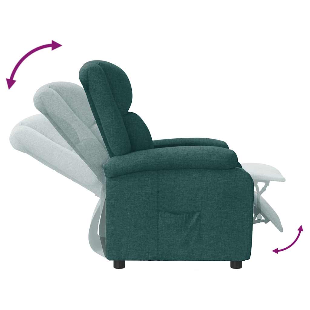 Fauteuil inclinable Vert foncé Tissu - XIOS