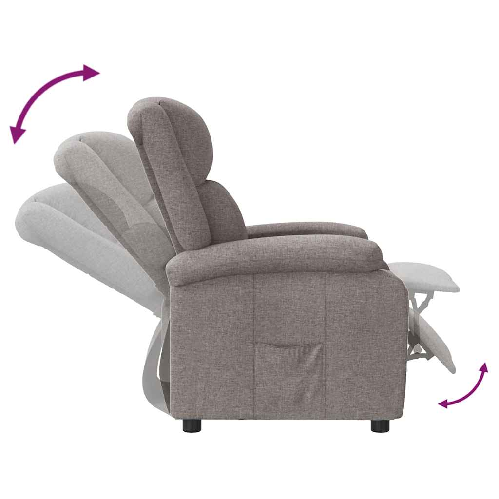 Fauteuil inclinable Taupe Tissu