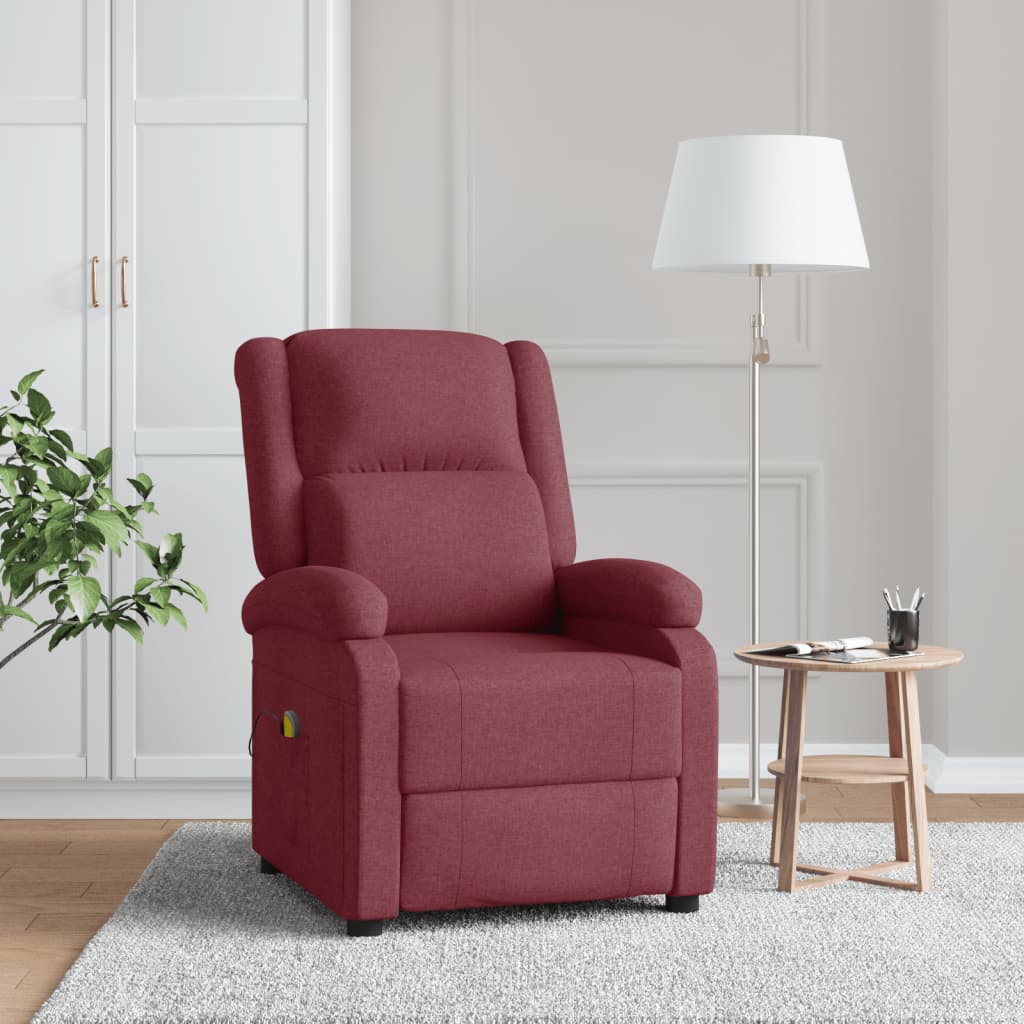 Fauteuil de massage Rouge bordeaux Tissu - XIOS
