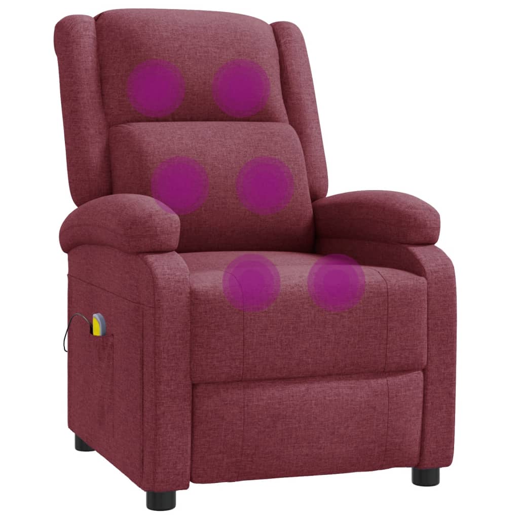 Fauteuil de massage Rouge bordeaux Tissu - XIOS