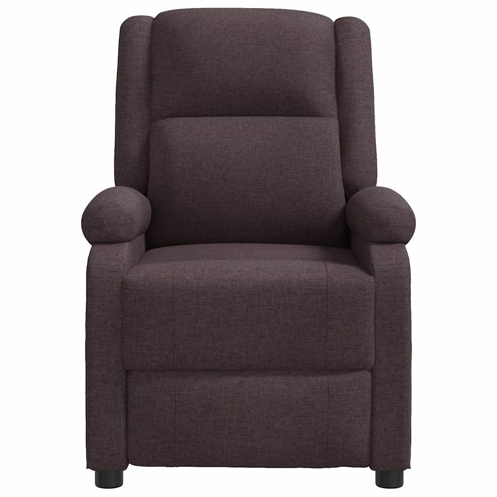 Fauteuil de massage Marron foncé Tissu
