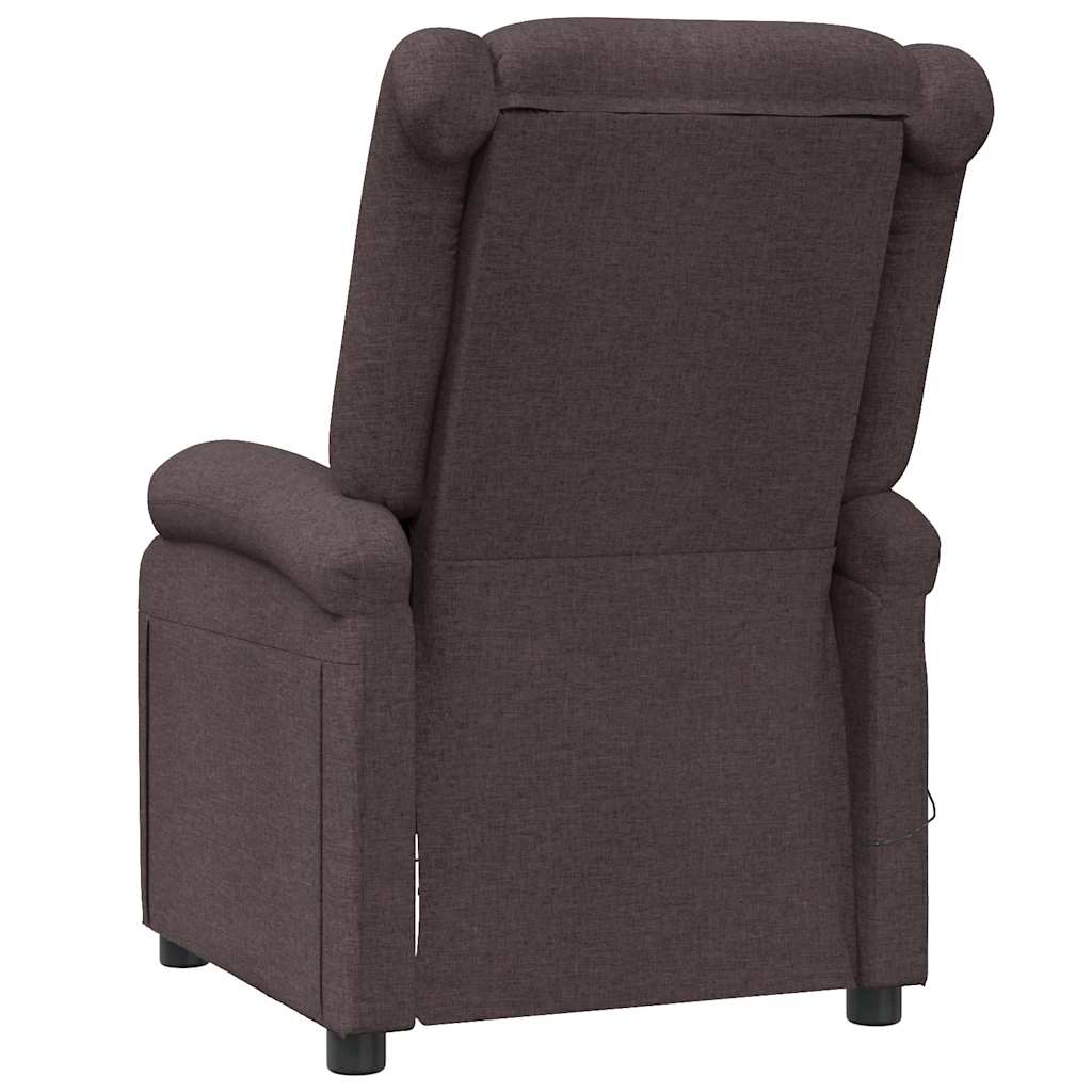 Fauteuil de massage Marron foncé Tissu