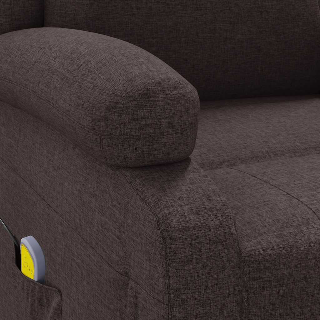 Fauteuil de massage Marron foncé Tissu