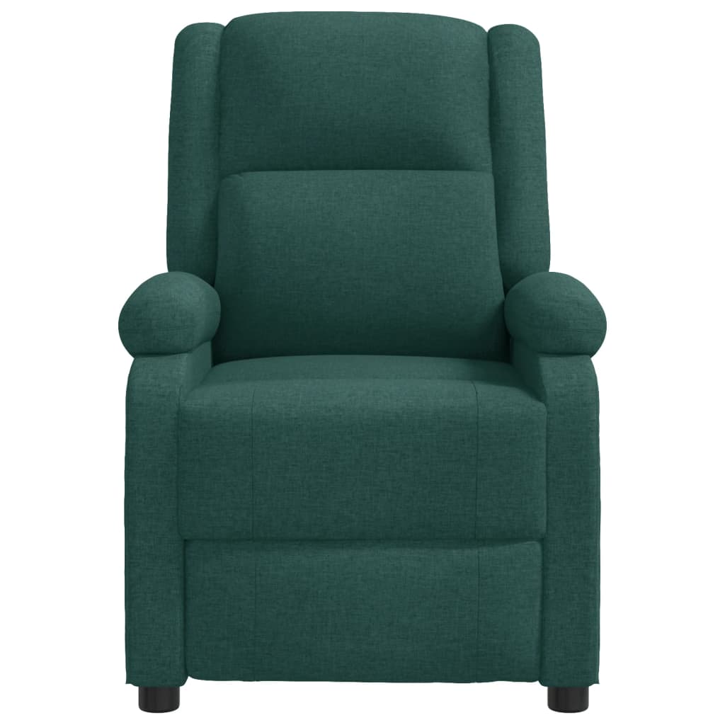Fauteuil de massage Vert foncé Tissu