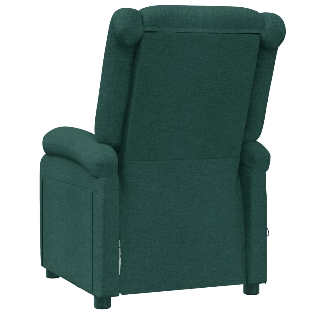 Fauteuil de massage Vert foncé Tissu