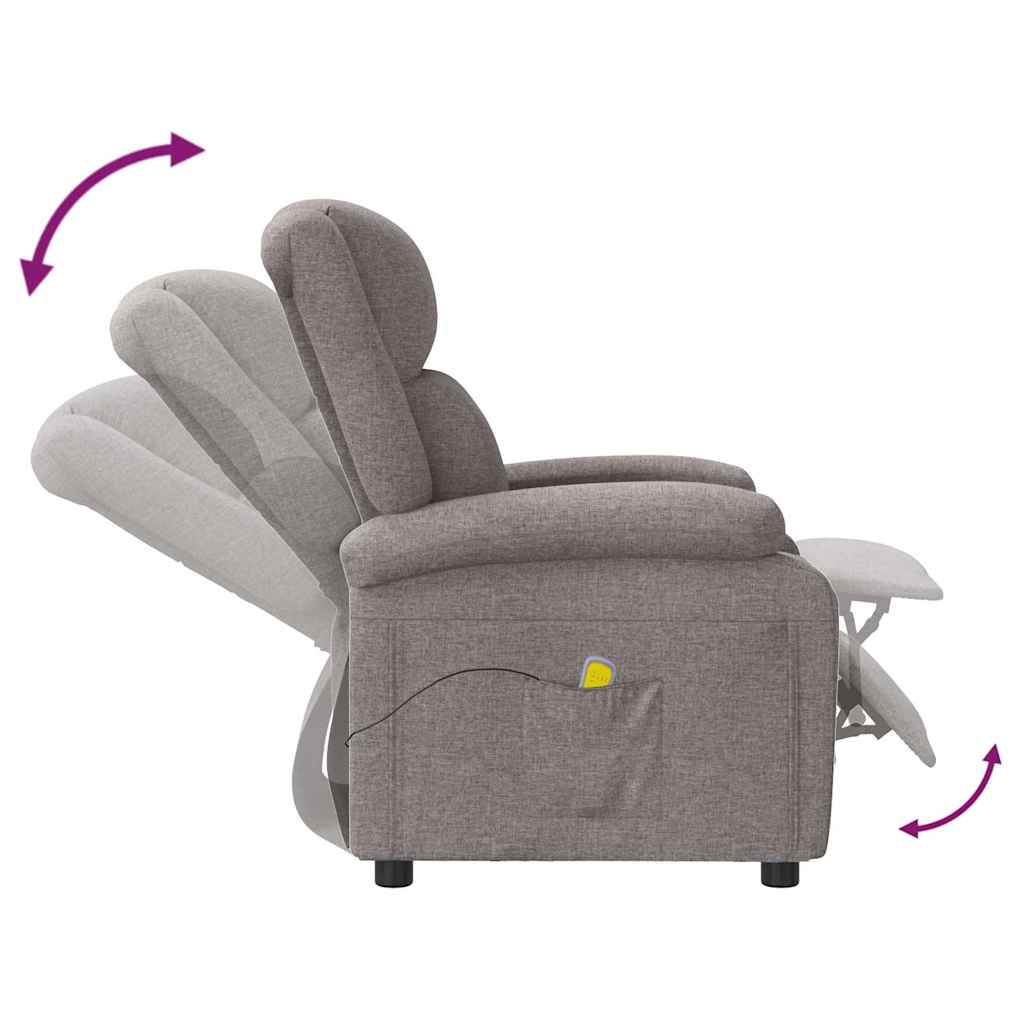 Fauteuil de massage Taupe Tissu
