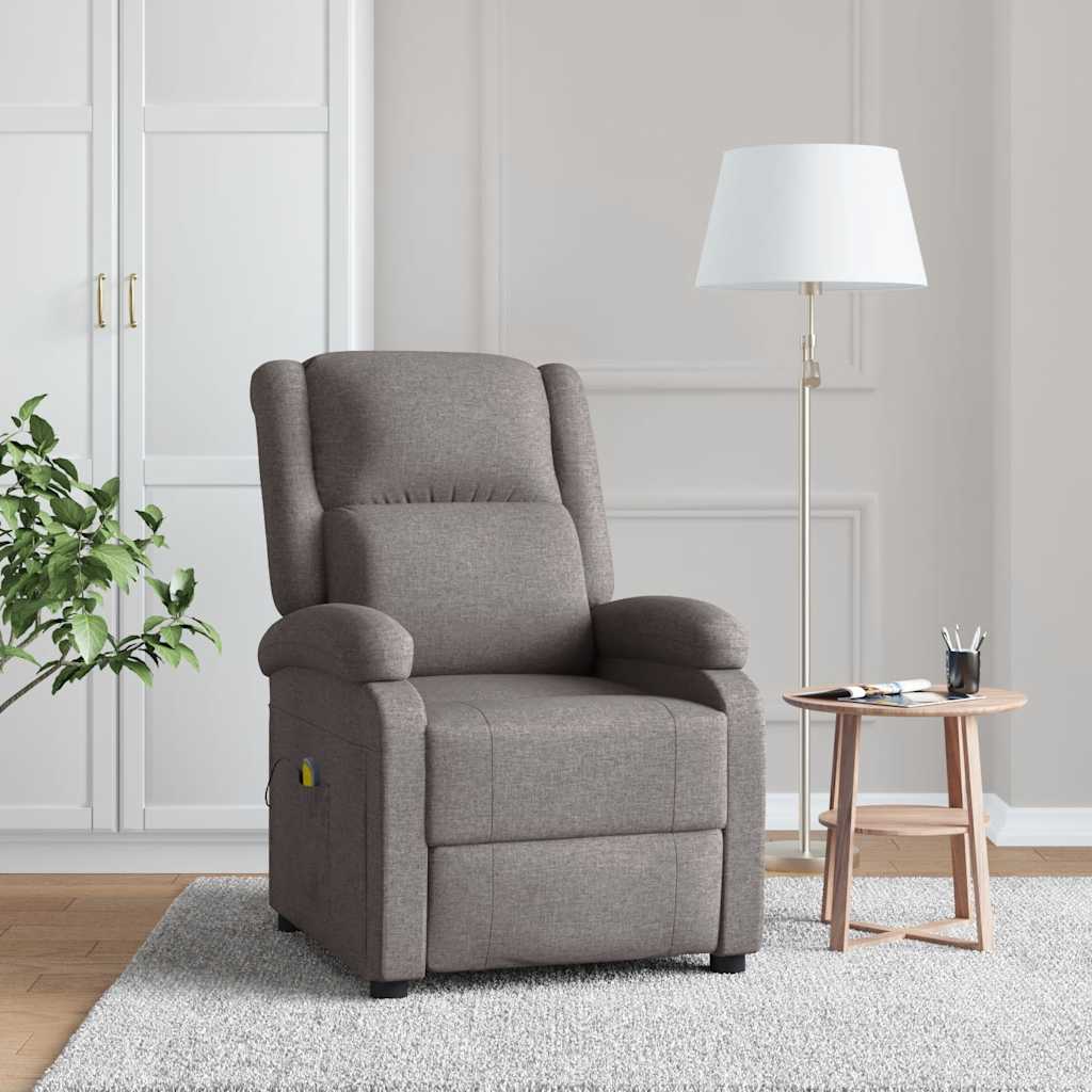 Fauteuil de massage Taupe Tissu