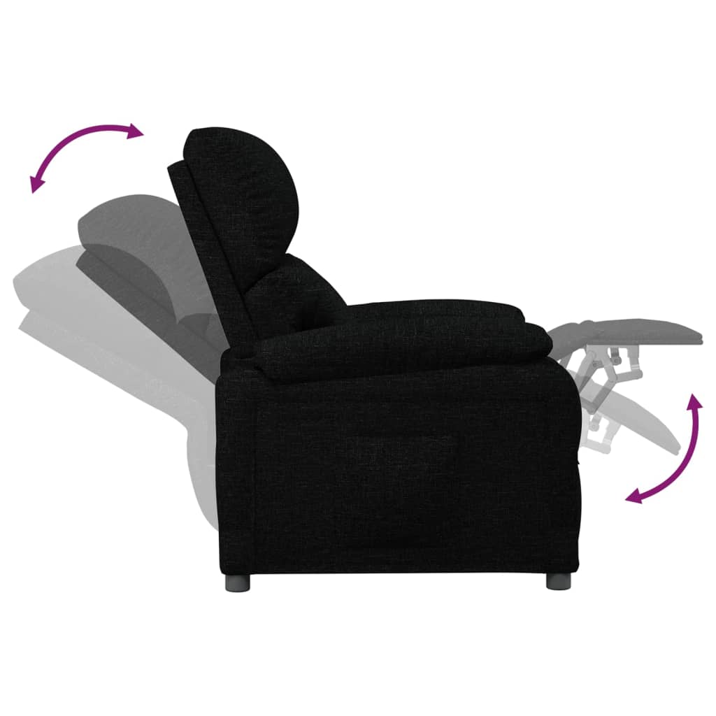 Fauteuil inclinable Noir Tissu - XIOS