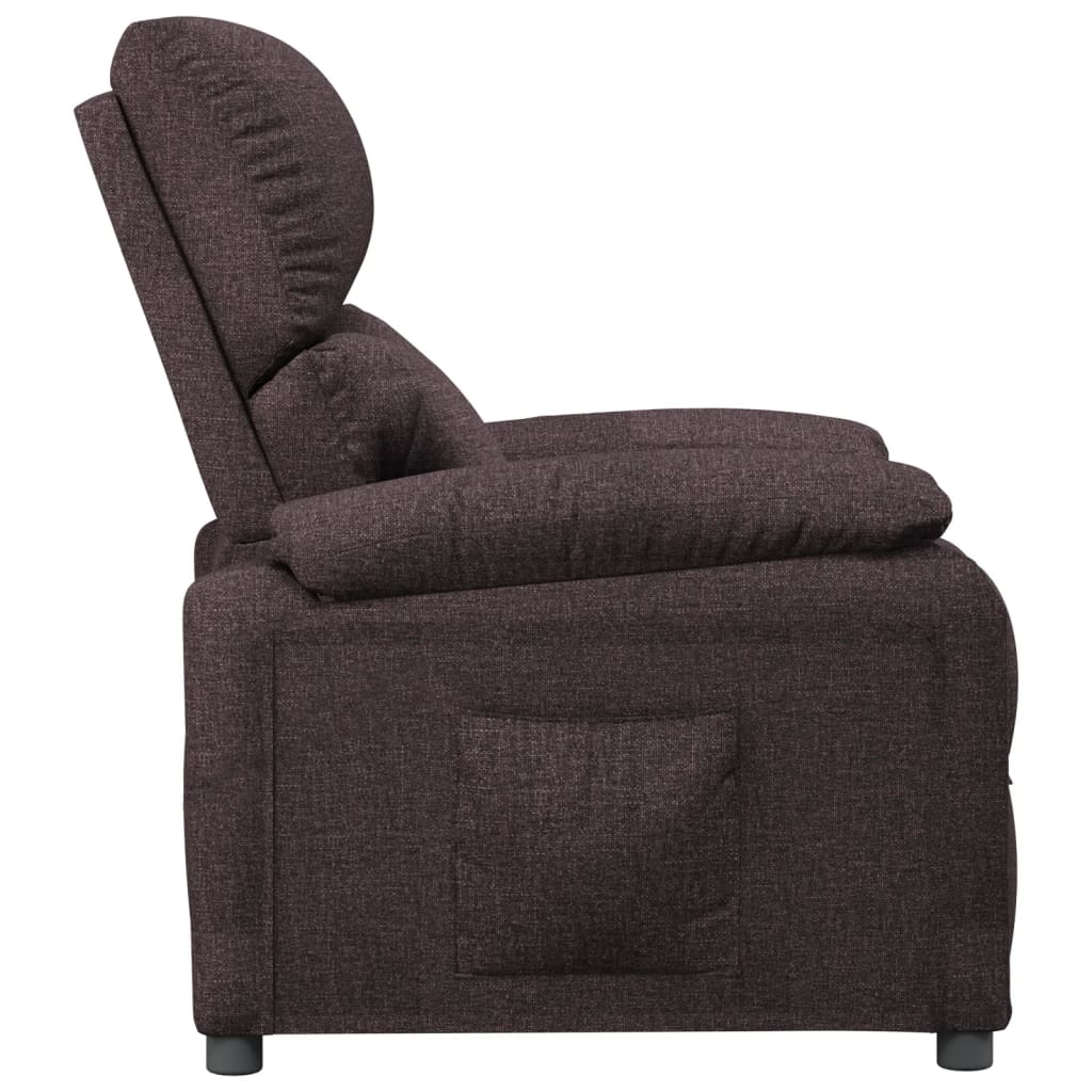 Fauteuil inclinable Marron foncé Tissu - XIOS