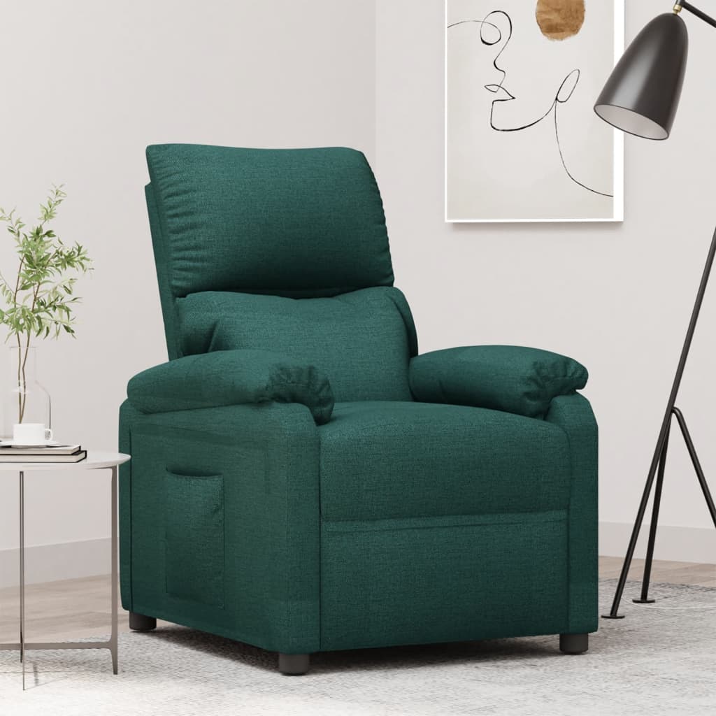 Fauteuil inclinable Vert foncé Tissu - XIOS