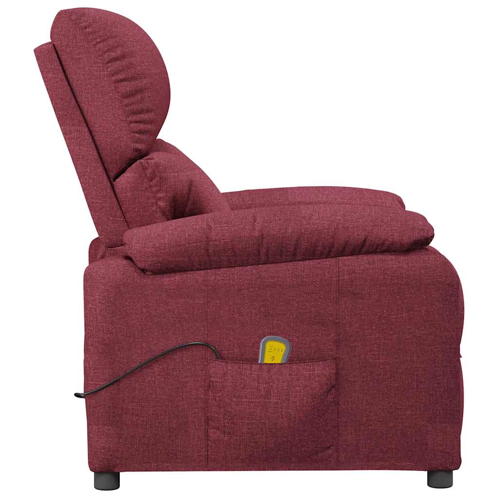Fauteuil de massage Rouge bordeaux Tissu - XIOS
