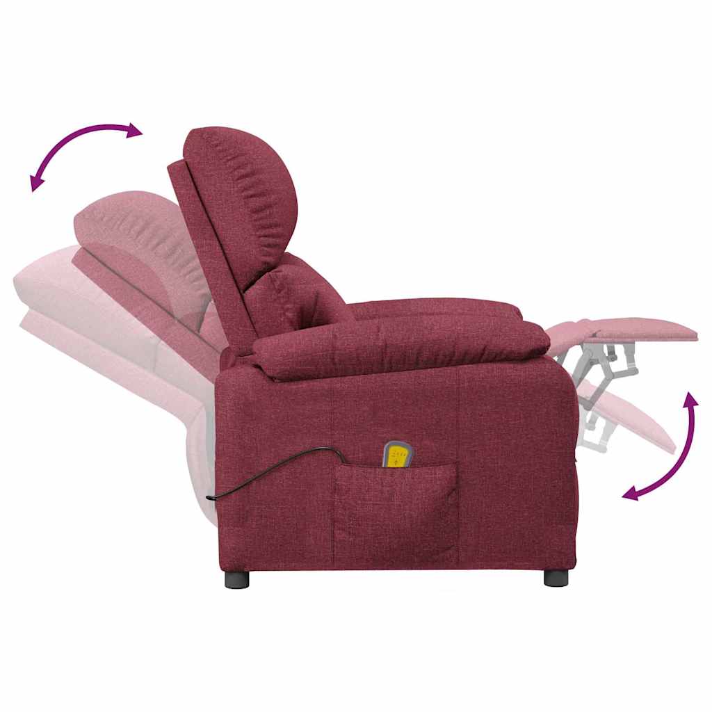 Fauteuil de massage Rouge bordeaux Tissu - XIOS
