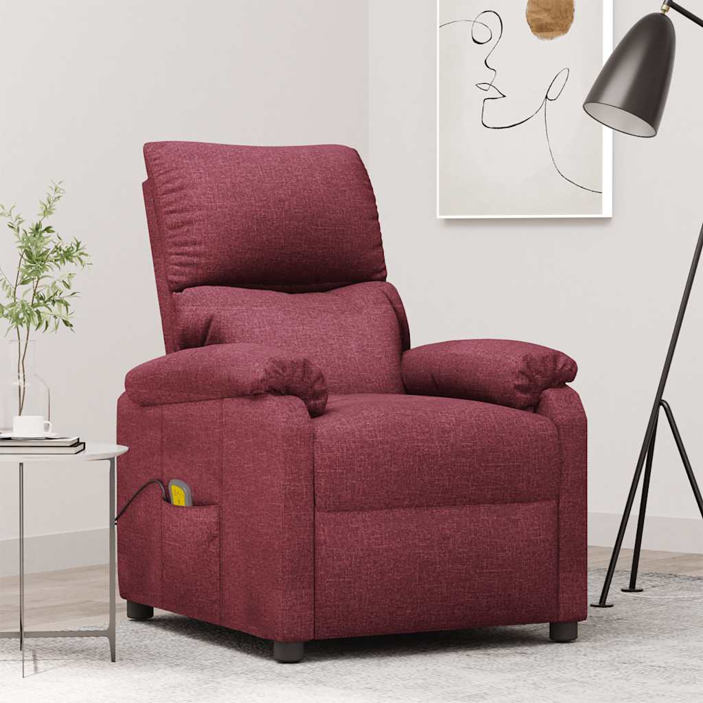 Fauteuil de massage Rouge bordeaux Tissu - XIOS
