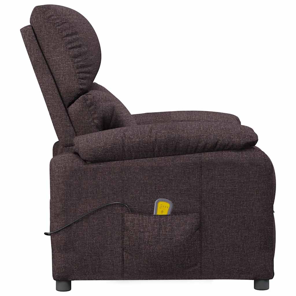 Fauteuil de massage Marron foncé Tissu - XIOS