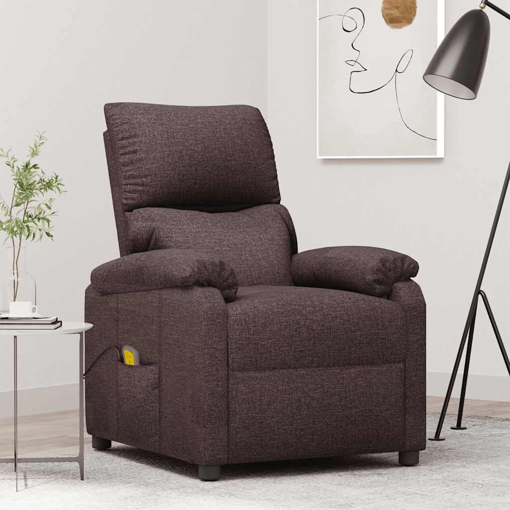 Fauteuil de massage Marron foncé Tissu - XIOS