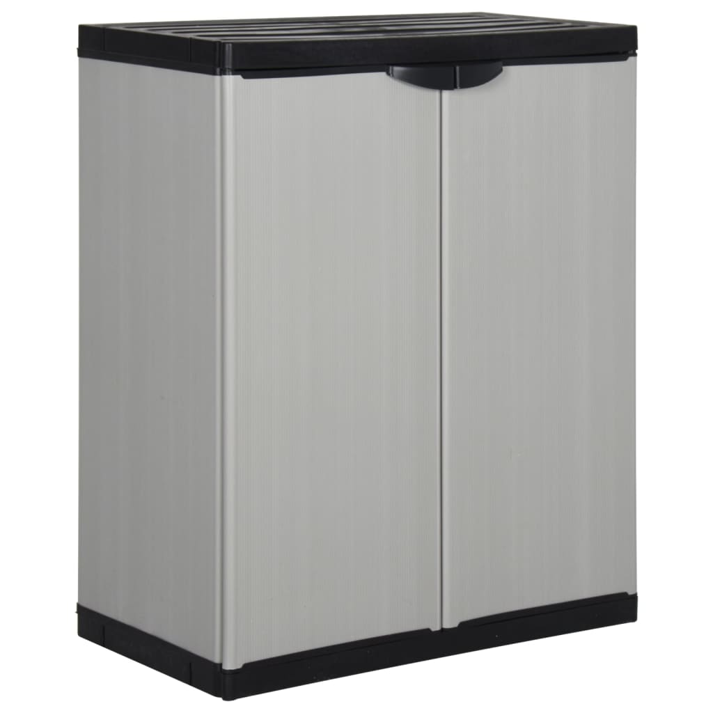 Armoire de rangement de jardin 1 étagère Gris/noir 68x40x85 cm - XIOS