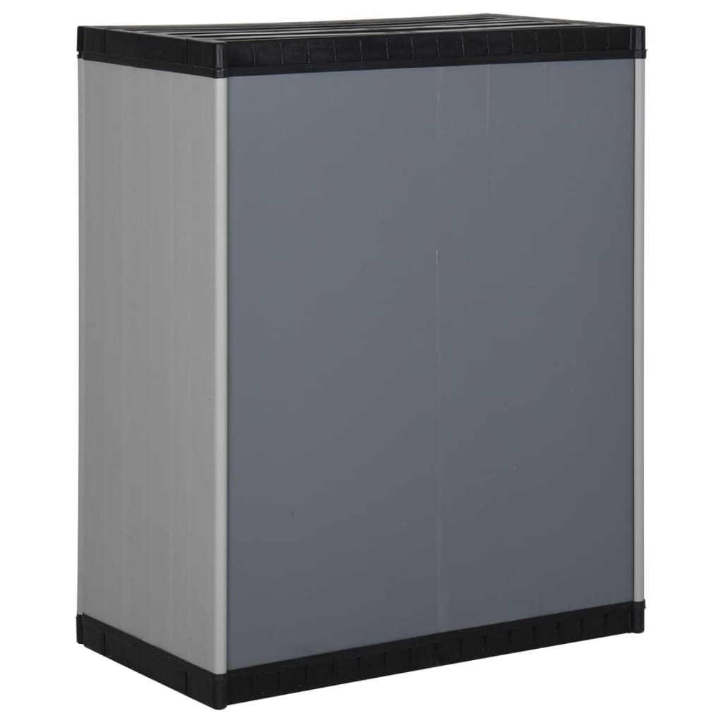 Armoire de rangement de jardin 1 étagère Gris/noir 68x40x85 cm - XIOS