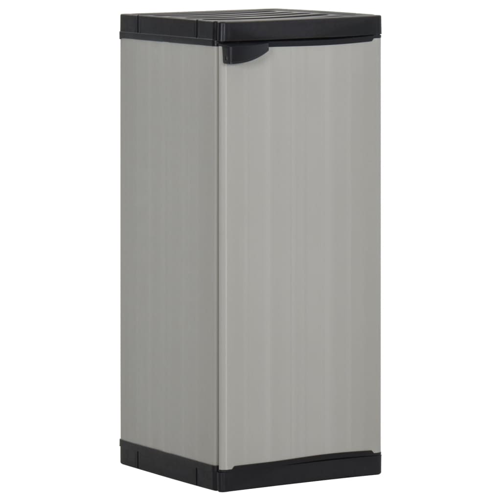 Armoire de rangement de jardin 1 étagère Gris/noir 35x40x85 cm - XIOS