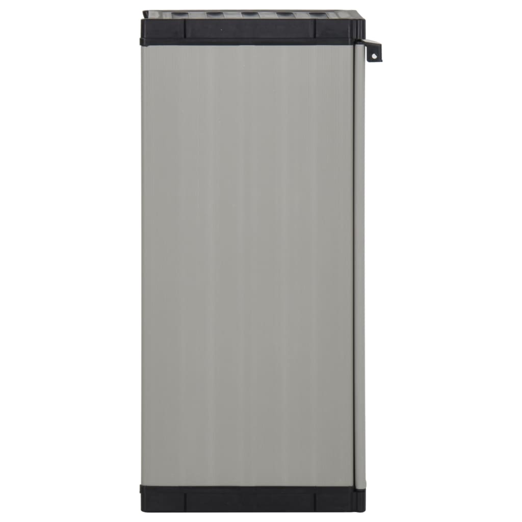 Armoire de rangement de jardin 1 étagère Gris/noir 35x40x85 cm - XIOS