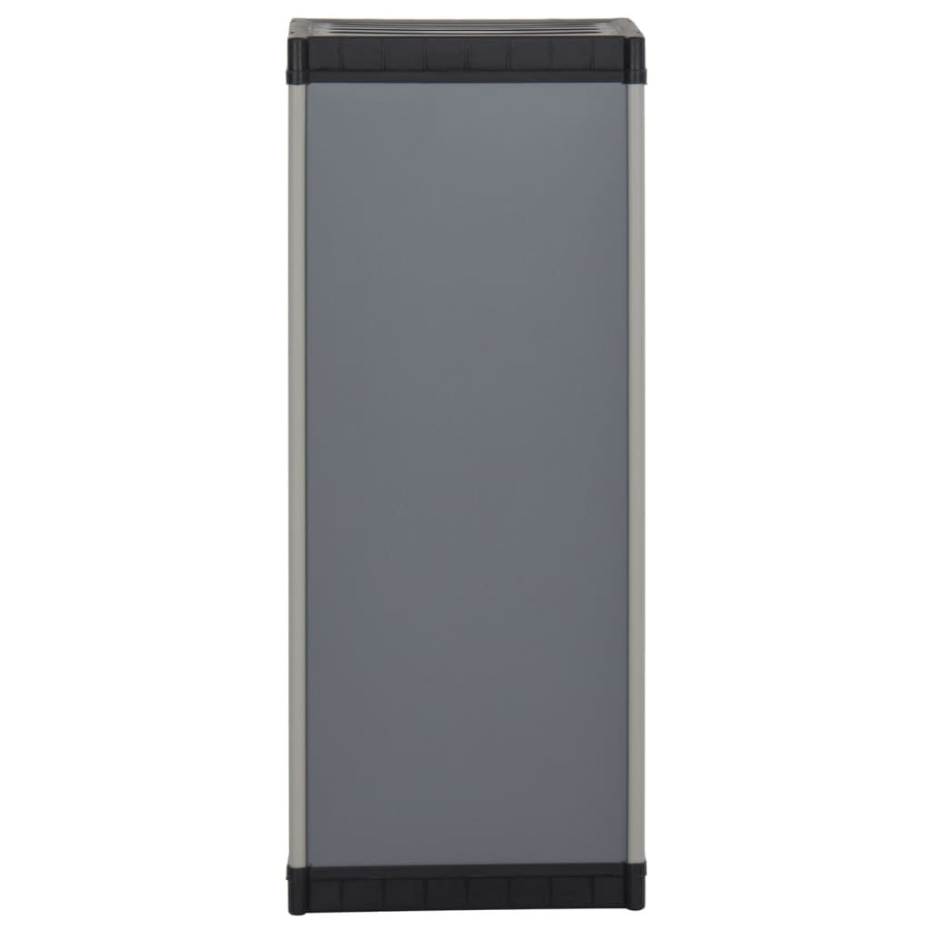 Armoire de rangement de jardin 1 étagère Gris/noir 35x40x85 cm - XIOS