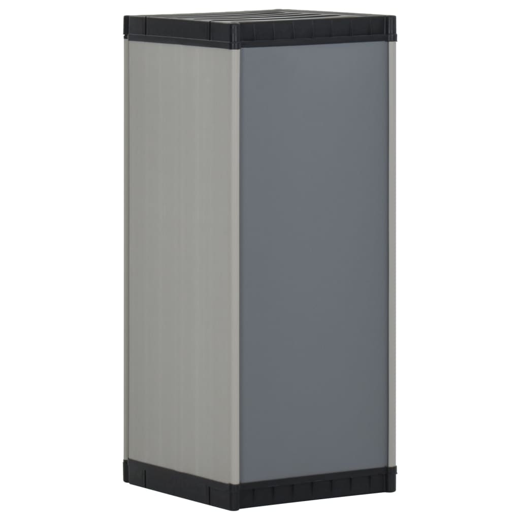Armoire de rangement de jardin 1 étagère Gris/noir 35x40x85 cm - XIOS