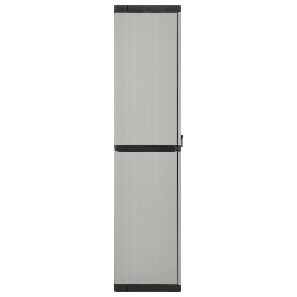 Armoire de rangement de jardin 3 étagères Gris/noir 68x40x168cm - XIOS