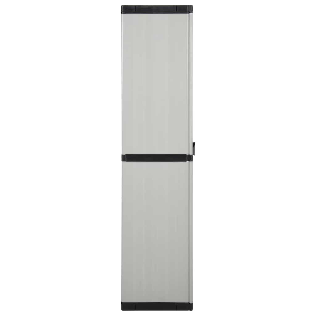 Armoire de rangement de jardin 3 étagères Gris/noir 68x40x168cm - XIOS